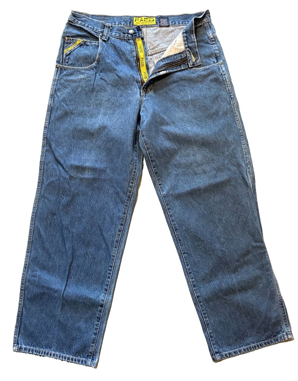 VTG Paco Jeans Mens 36x32 Blue Super Baggy Hip Hop Grunge Skater 90s Y2K